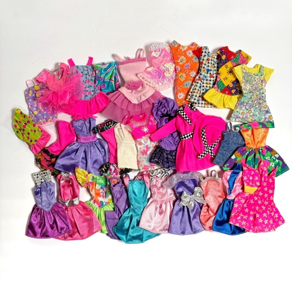 Barbie Other - Barbie Vintage 90s Huge Bundle Lot 30 Short Dresses